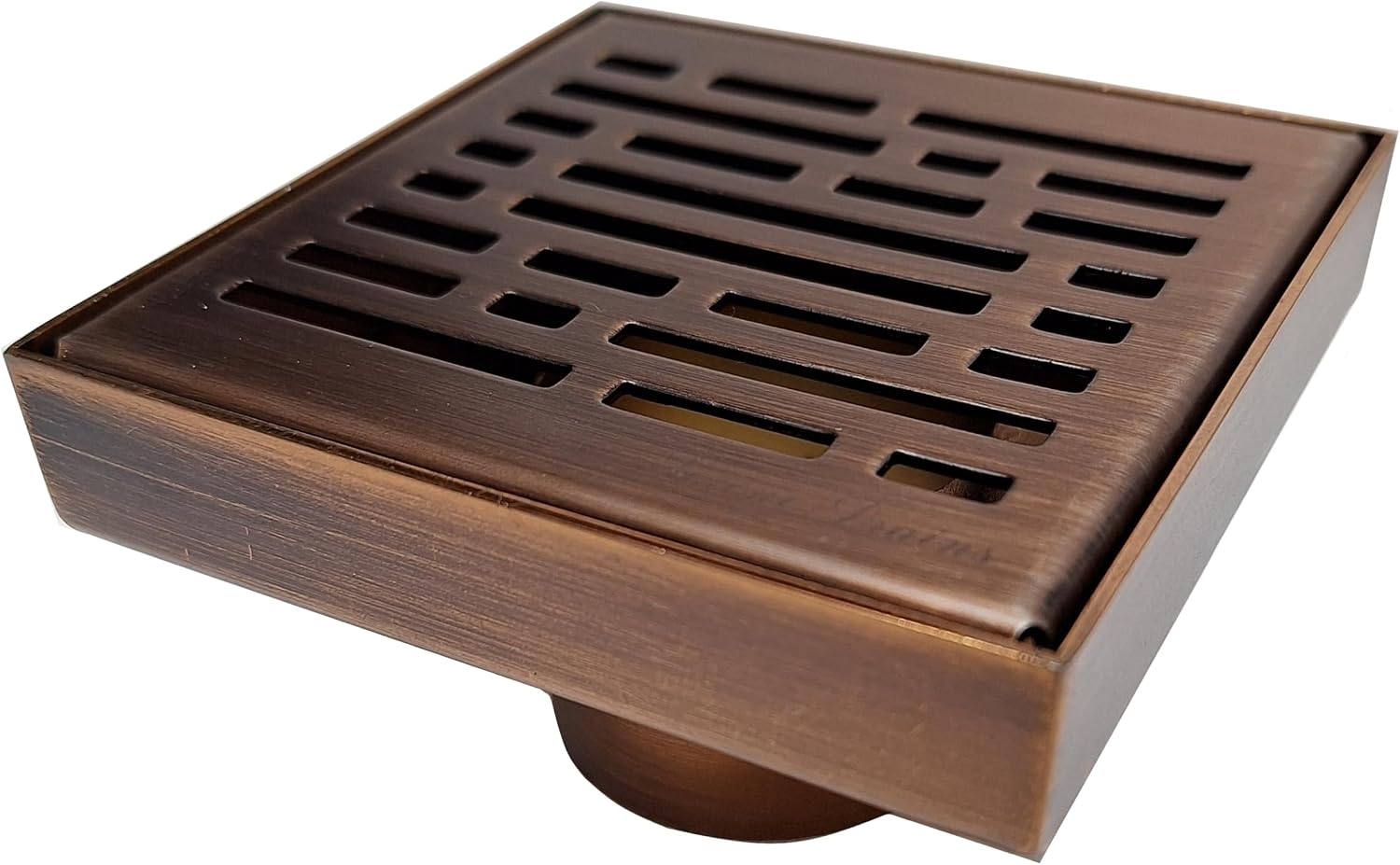 CODA The Shower Drain Relocator Mover with SereneDrains Stainless Steel 4' Square Shower Drain (Oil Rubbed Bronze Drain)