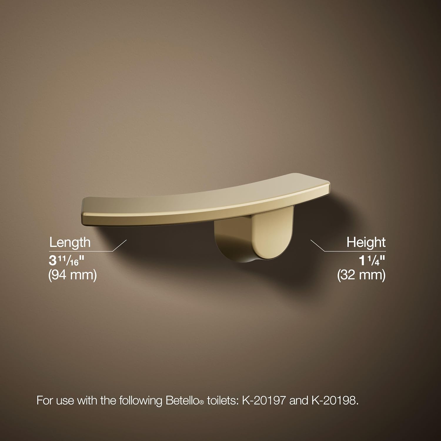 Kohler 21261-L-AF K-21261-L-AF BETELLO Trip Lever, Left-Hand, Vibrant French Gold