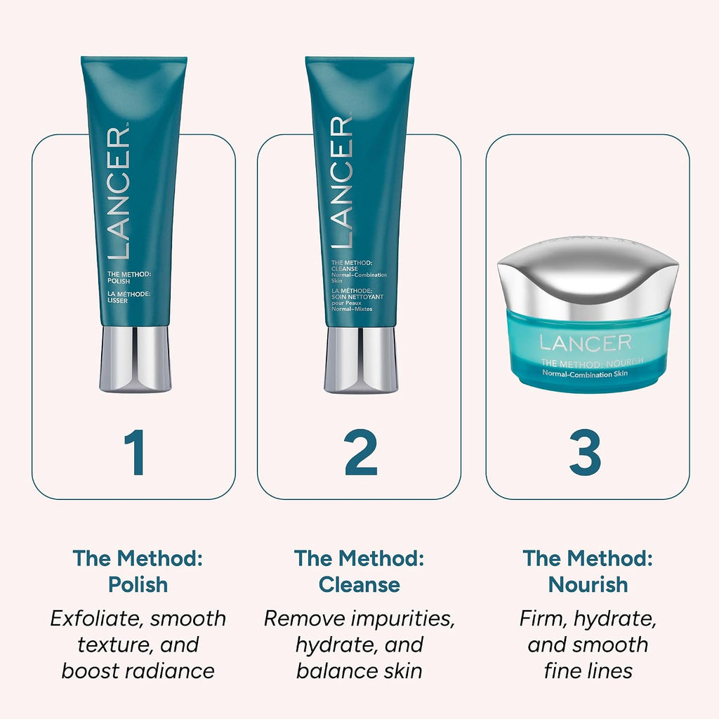 Lancer Skincare | The Method: Polish Facial Exfoliator | Face Scrub with Natural Minerals | Exfoliating Face Scrub for Normal Combination Skin | Daily Skin Polish | Dermatologist Developed | 8fl oz