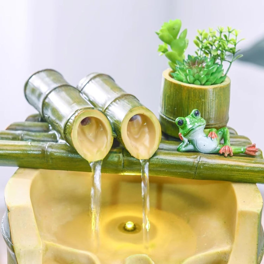 Tabletop Fountain Fountain and Flowing Water Decorations, Circulating Water Living Room, Office Desktop Decoration Decorations, Green Natural Desktop Decorations Desktop Fountain (Color : B)