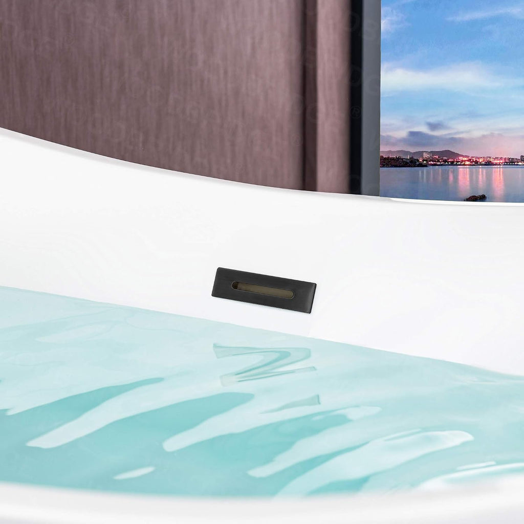 WOODBRIDGE BTA1517-MB-Drain &O+ F0006MBVT BATHTUB, With Matte Black Drian