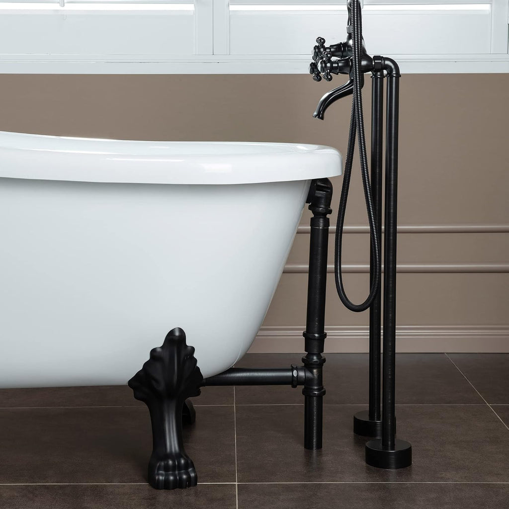 WOODBRIDGE BTA1521-ORB-Feet Drain + ORB Faucet Bathtub, Oil-Rubbed Bronze