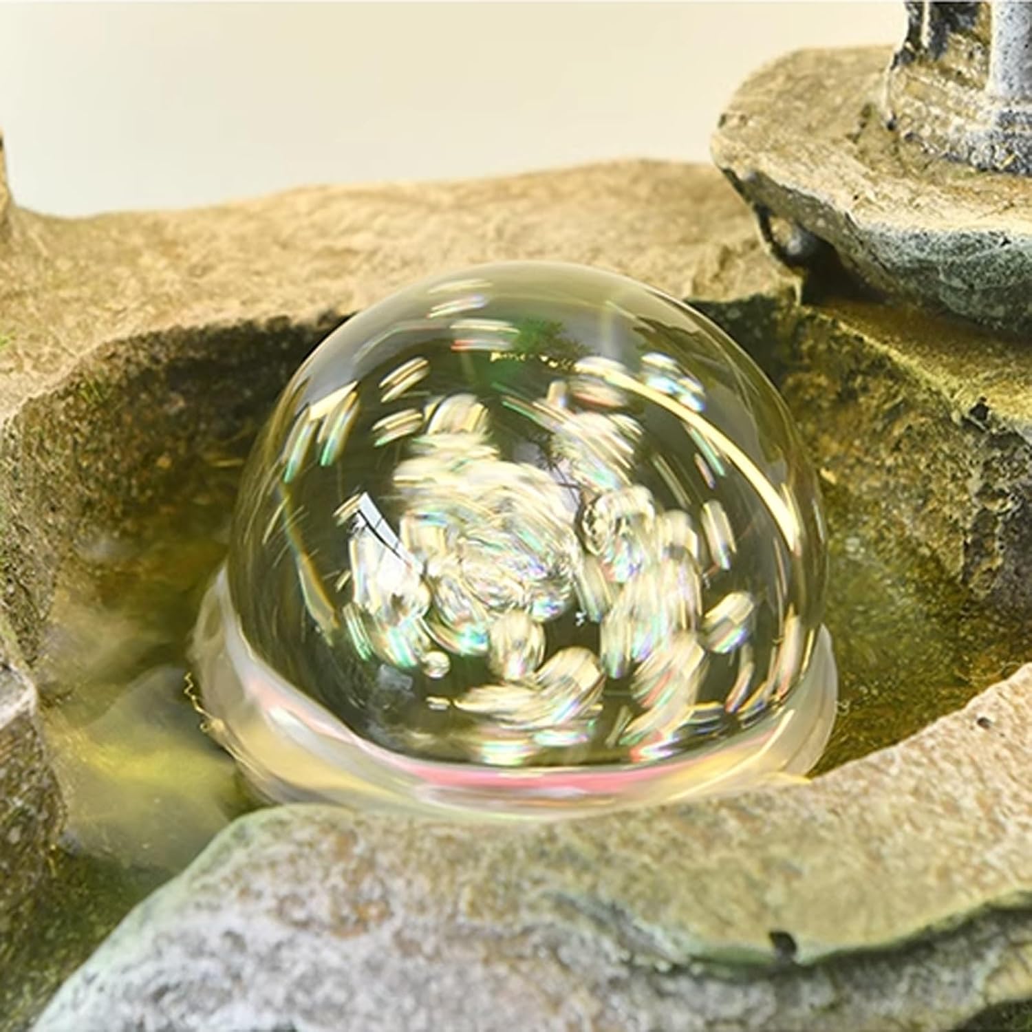 Tabletop Fountain Rocky Mountain Flowing Water Fountain Living Room Circulating Humidifier Office Front Desk Desktop Decoration Desktop Fountain Decoration Desktop Fountain (Color : A)