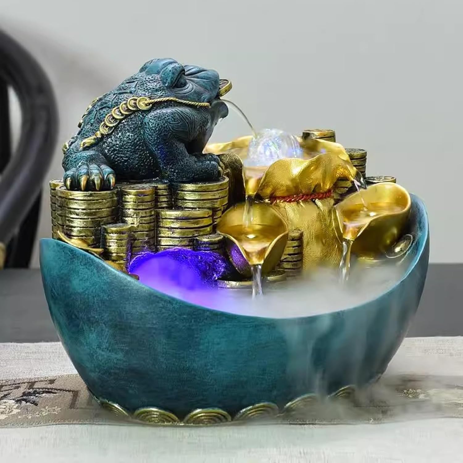 Tabletop Fountain PiXiu Flowing Water Fountain Decoration Living Room Office Desktop Decoration Opening Moving Home Gift Home Decoration Desktop Decoration Desktop Fountain (Color : A, Size : M)