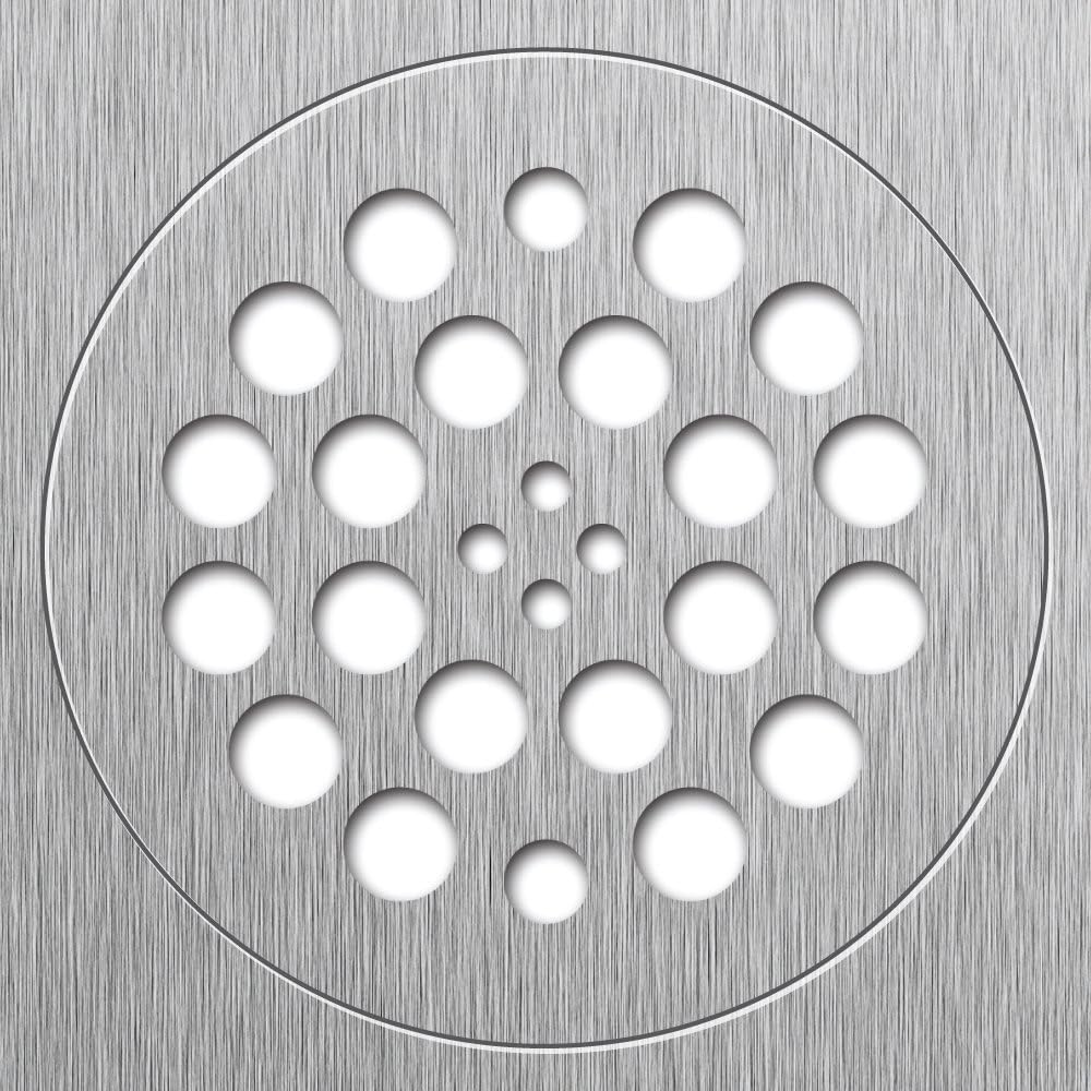 Tile Redi USA Square Drain Plate, Brushed Nickel, 5.75'', 2-Piece Set- Square