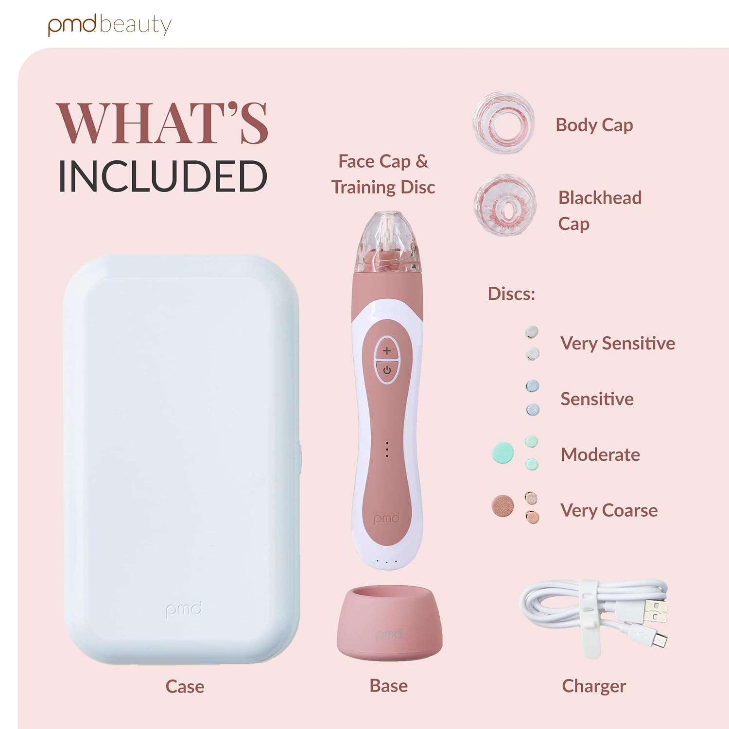 PMD Beauty Personal Microderm Elite Pro - At-Home Use, Facial Exfoliator Tool, Microdermabrasion Machine Kit for Face and Body Skincare