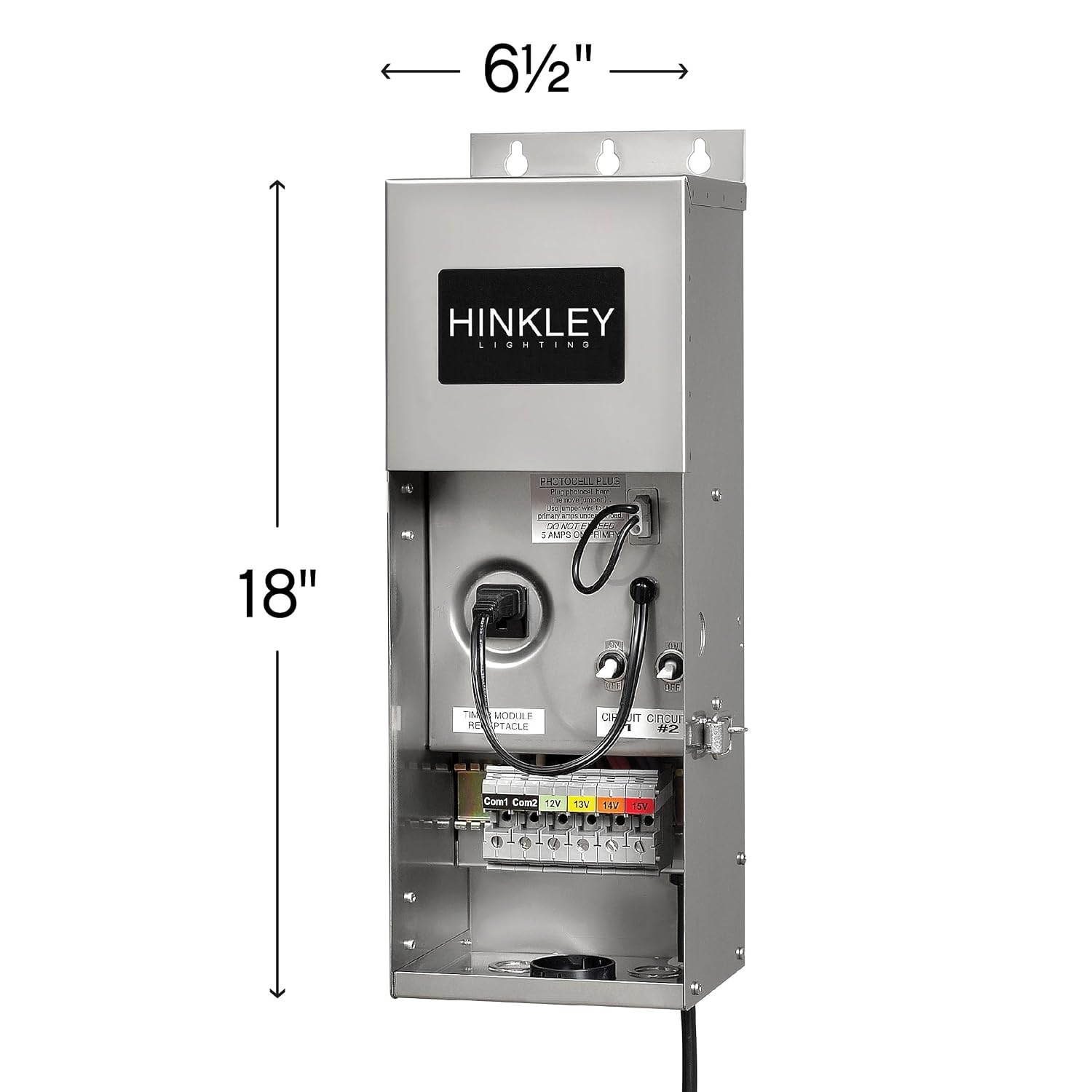 Hinkley Landscape Transformer, Convert 120V AC to 12V AC, for Use with Low Voltage Landscape Lighting, Easy Installation Stainless Steel Landscape Transformer, 0600SS