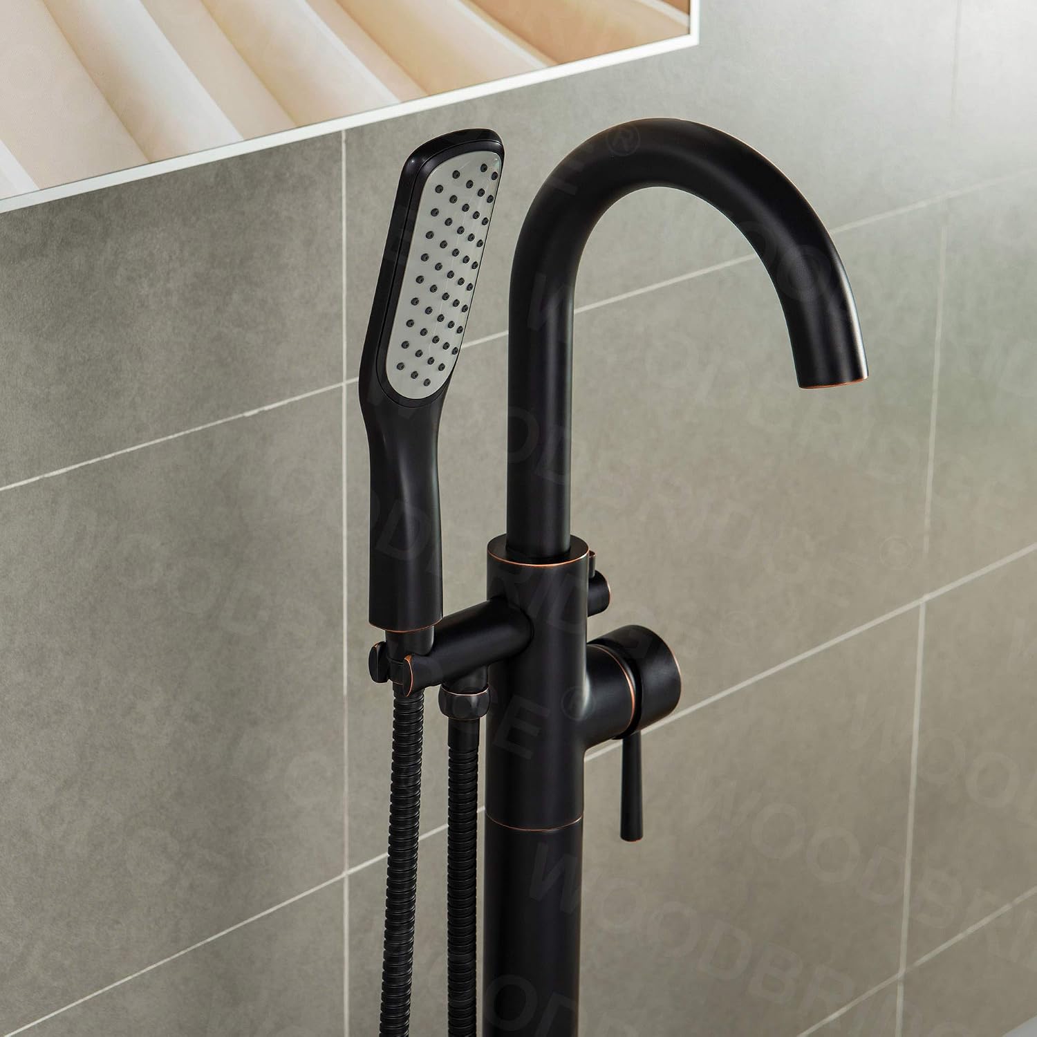 WOODBRIDGE BTA1515-ORB-Drain &O+F0010ORBSQ BATHTUB, With ORB Drian