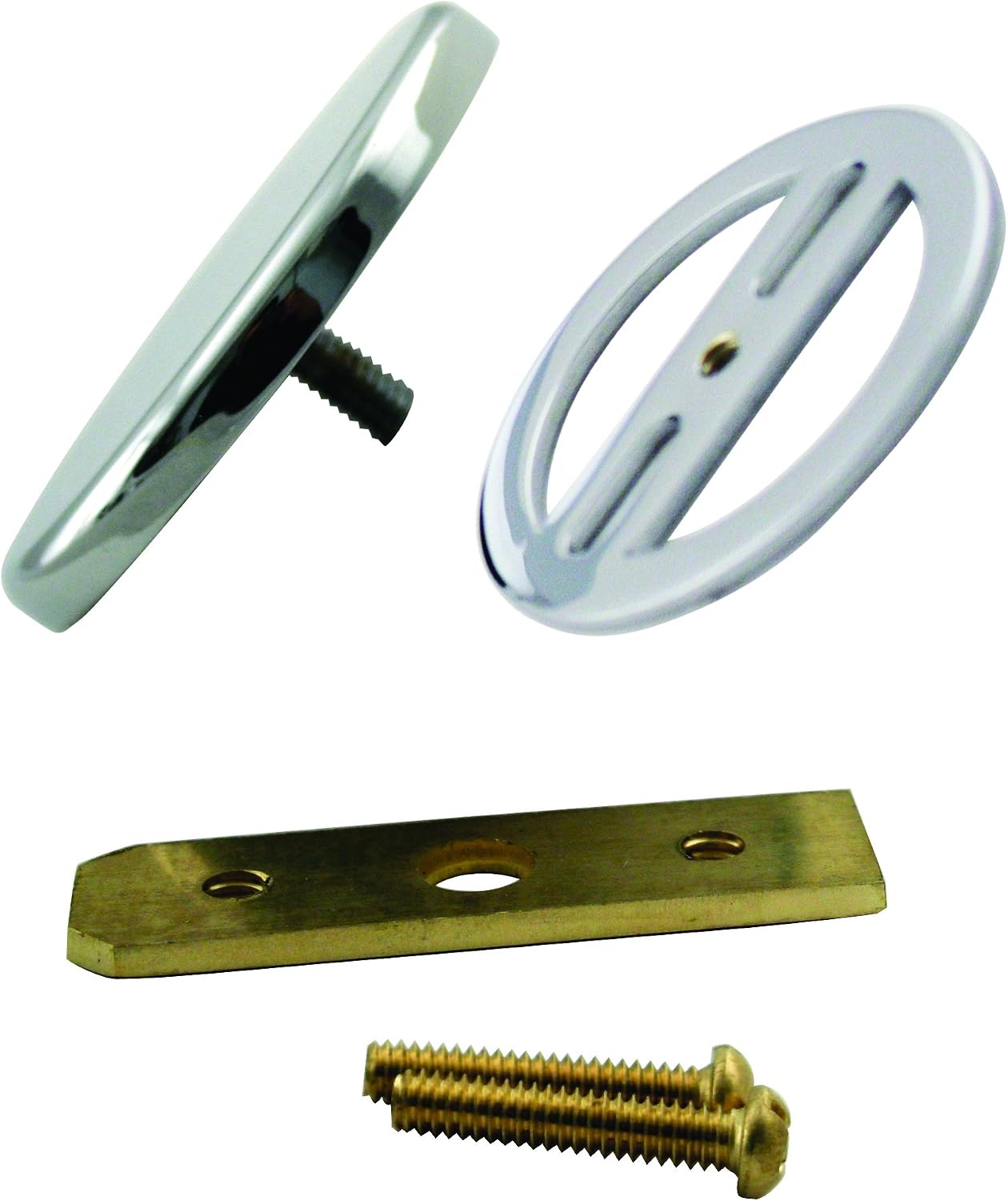 Westbrass D3221HK-26 22-1/2' Brass Bath Waste & Overflow Assembly with Twist & Close Drain Trim and No-Hole Elbow, Polished Chrome
