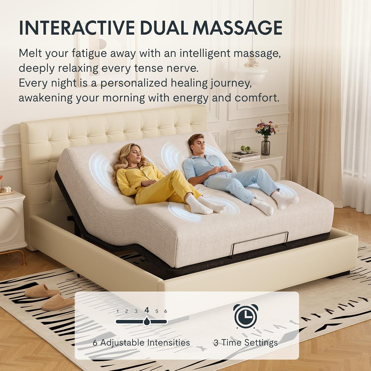 FLEXISPOT Queen Size Adjustable Bed Frame with 12 Inch Gel Memory Foam Mattress, Massage, Viscose from Bamboo, Zero Gravity, Medium Firm, 750 Ibs,Bonus 4-Piece Queen Sheet Set Included.