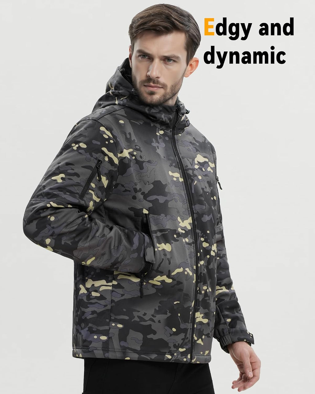 Wulcea Graphene Heated Soft Shell Jacket for Men 12V 18400mAh Large Capacity
