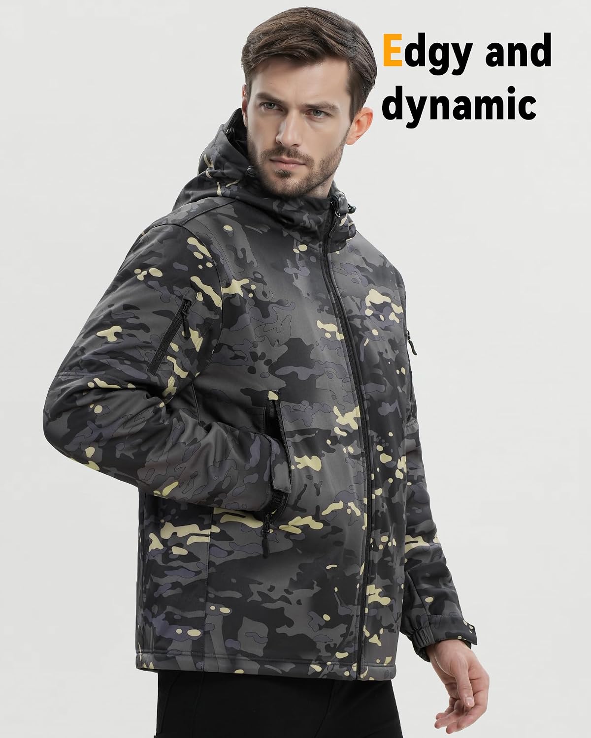 Wulcea Graphene Heated Soft Shell Jacket for Men 12V 18400mAh Large Capacity