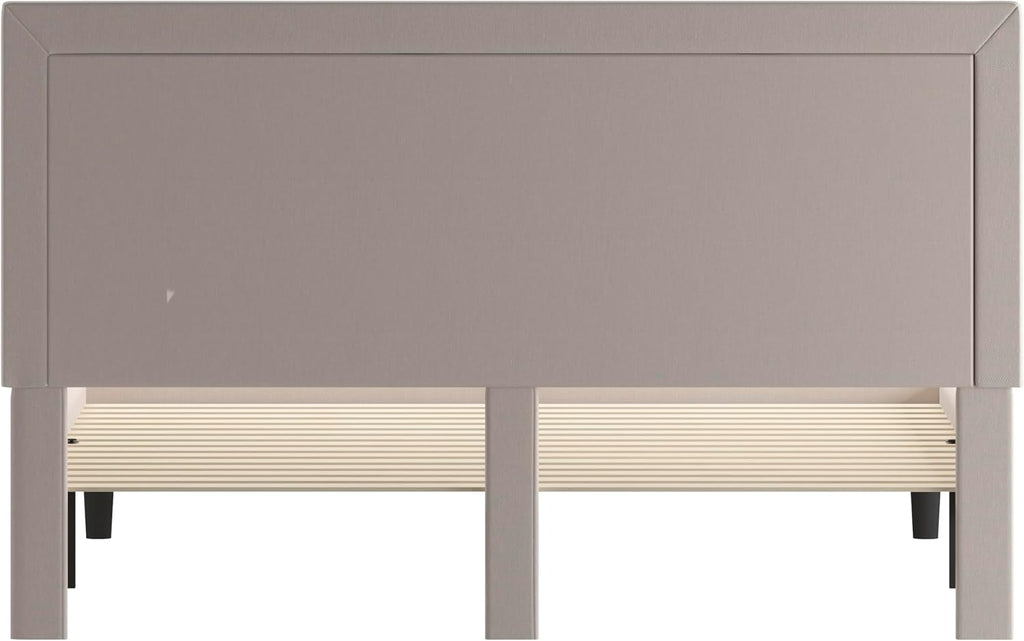 Flash Furniture Roxbury King Size Tufted Upholstered Platform Bed in Beige Fabric