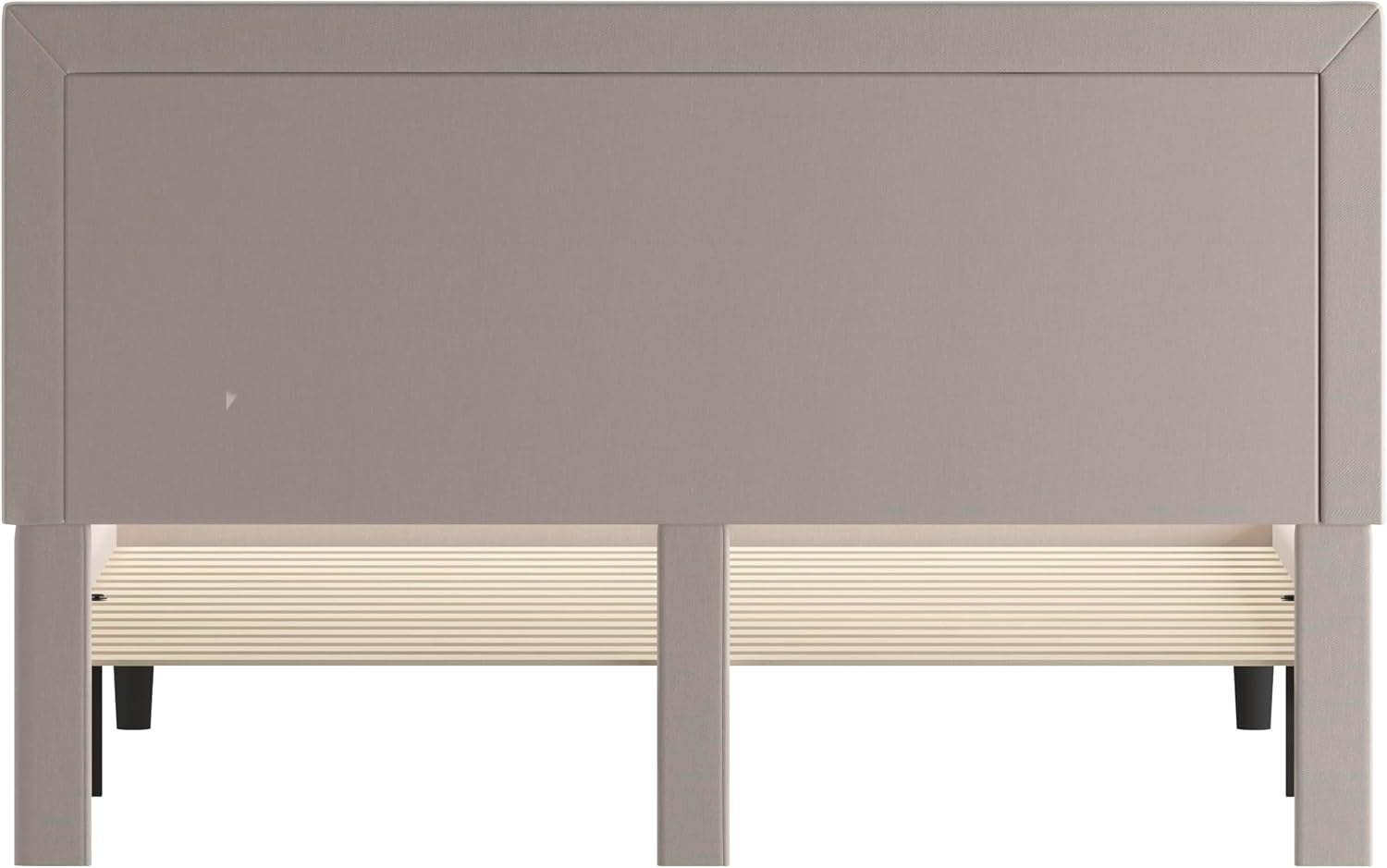 Flash Furniture Roxbury King Size Tufted Upholstered Platform Bed in Beige Fabric