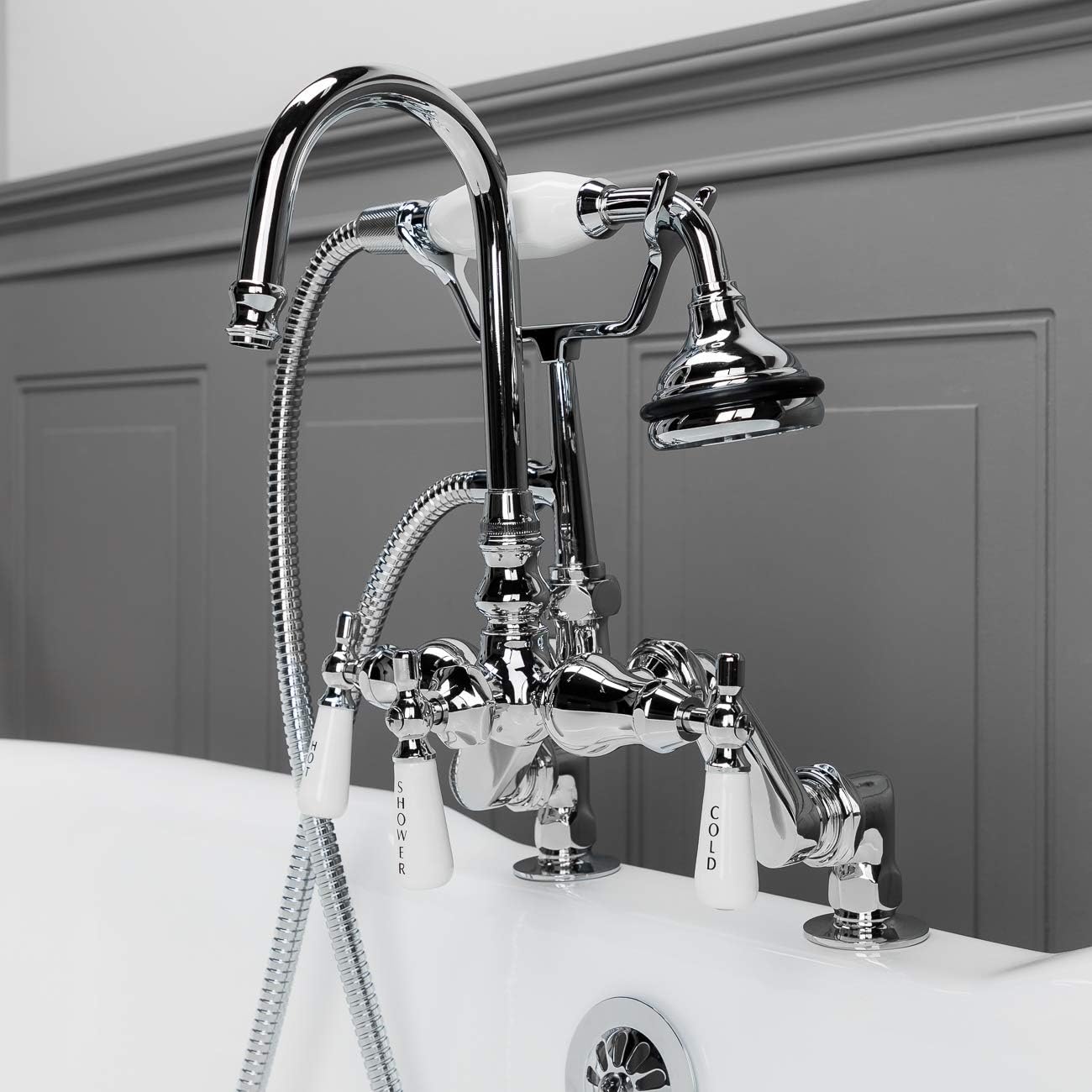 Vintage Tub & Bath Deck Mount Tub Faucet Set