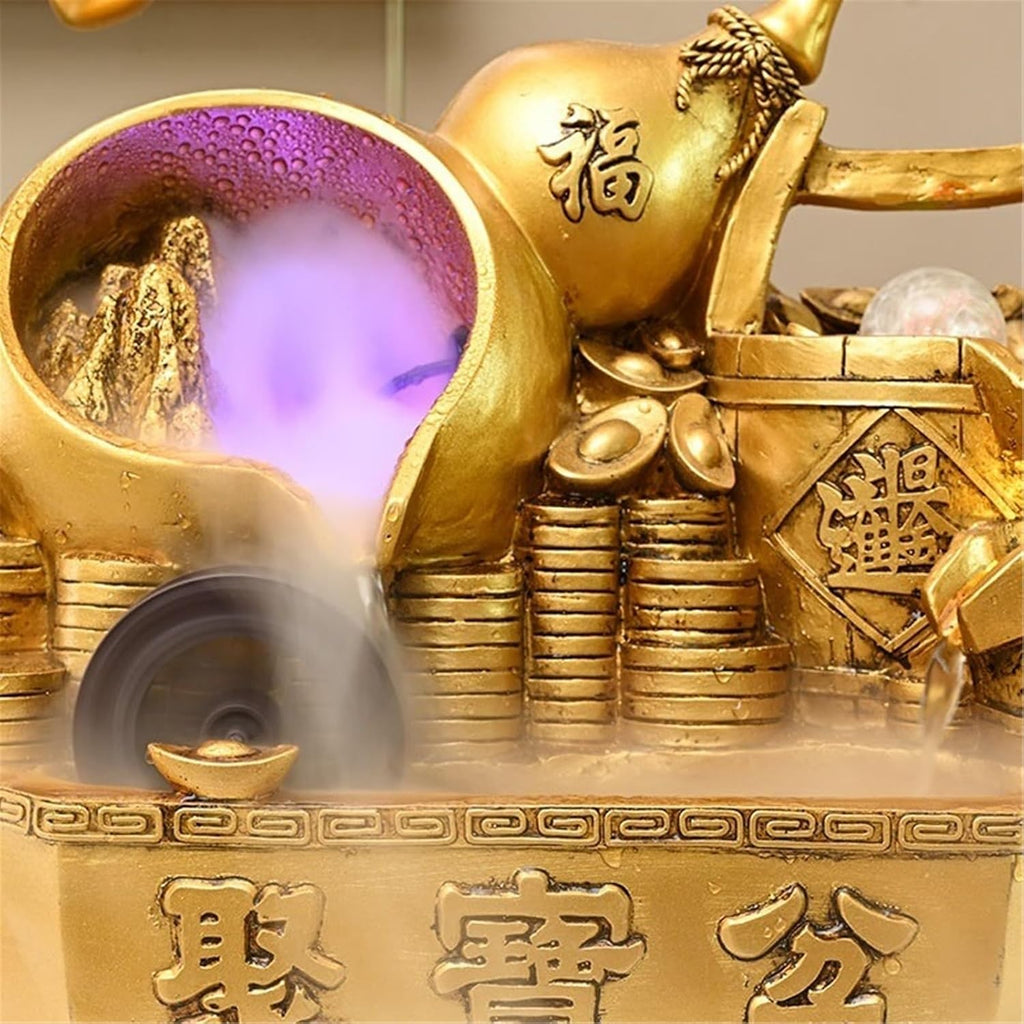 Tabletop Water Fountain Tabletop Water Fountain, Spinning Ball Light Fountain for Home Office Decor Office Relaxation Meditation Fountain(Small)