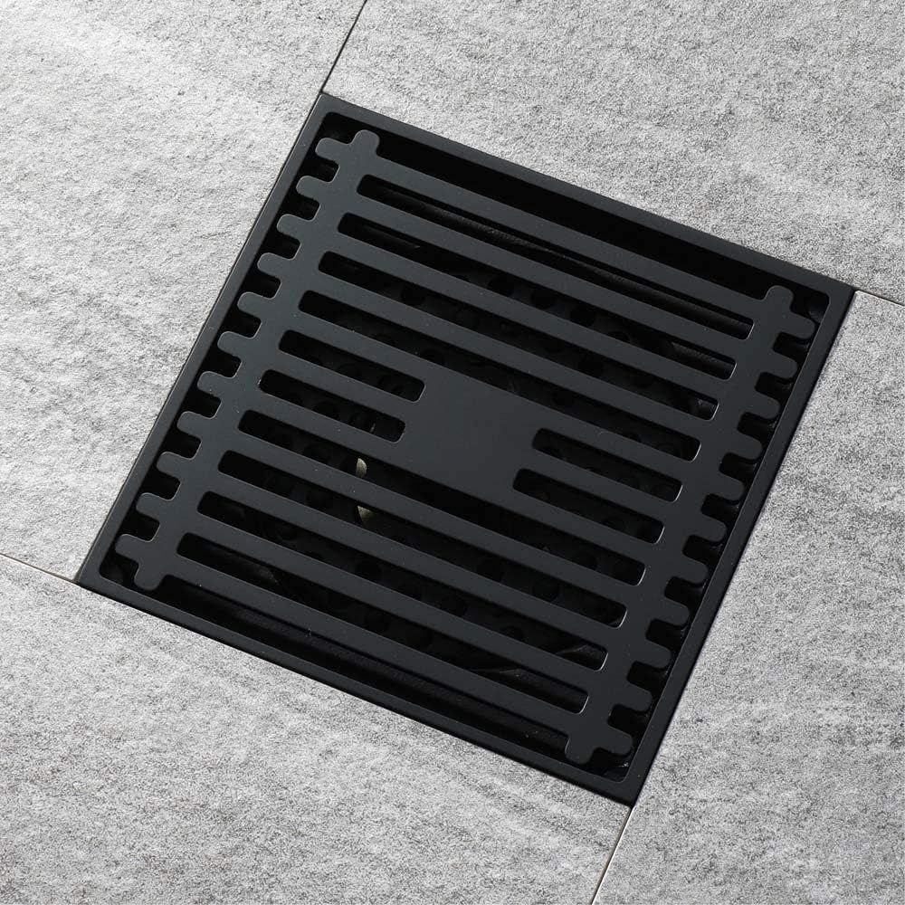 Shower Drain Cover Bathroom Accessory Square Waste Water Floor Drain,Oil Rubbed Bronze