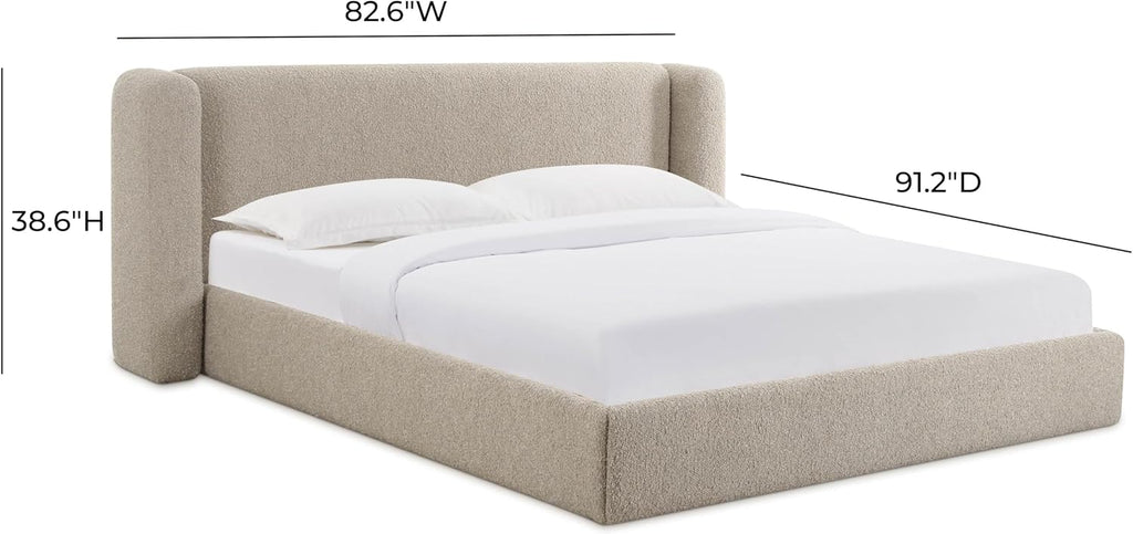 Tov Furniture Babette Tan Boucle Queen Bed