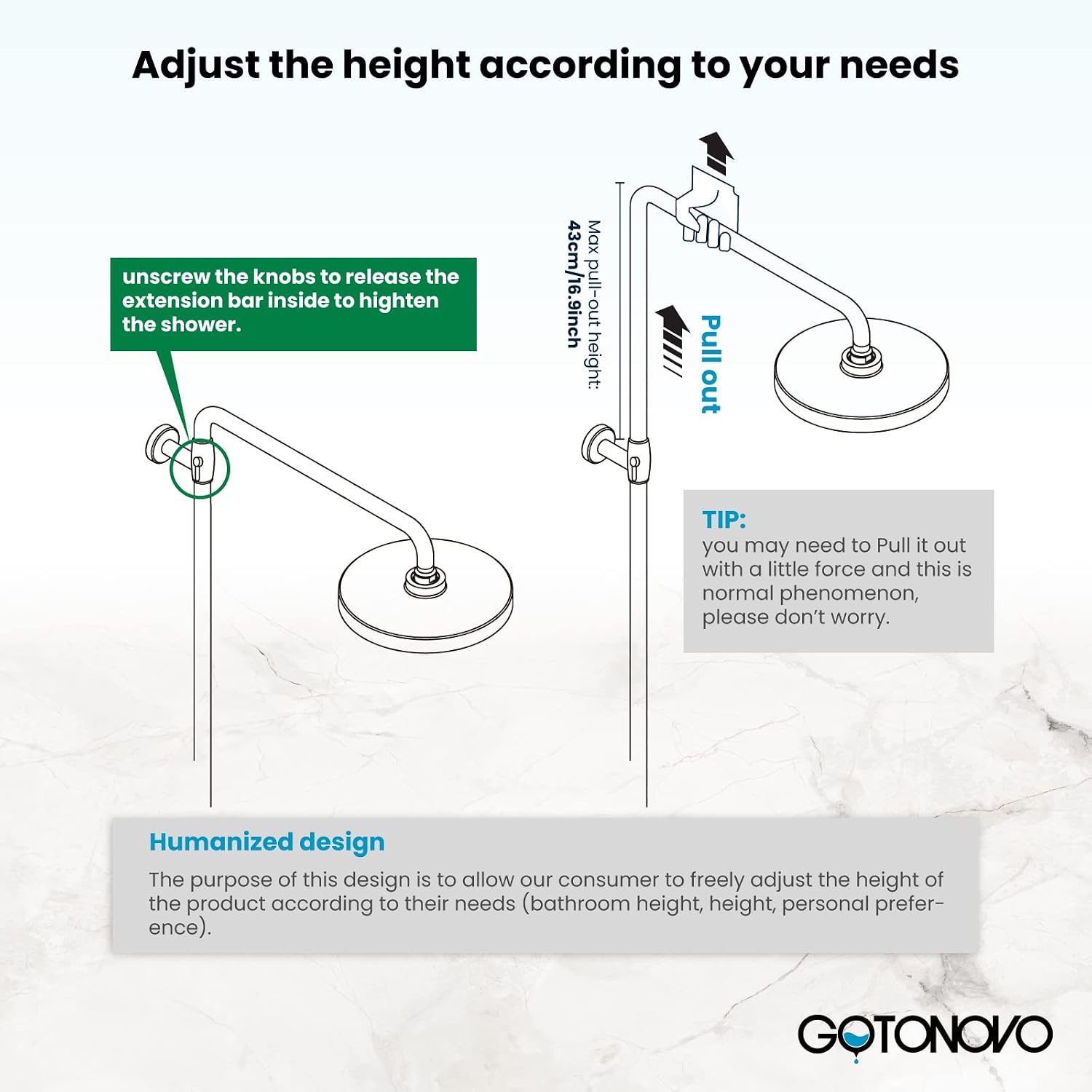 gotonovo Oil Rubbed Bronze Rain Shower System 2 Knobs 8 Inch Rainfall Shower Head with 3 Hole Widespread Bathroom Faucet 8 inch Chrome Polished 2 Cross Handle Pop Up Drain with Overflow