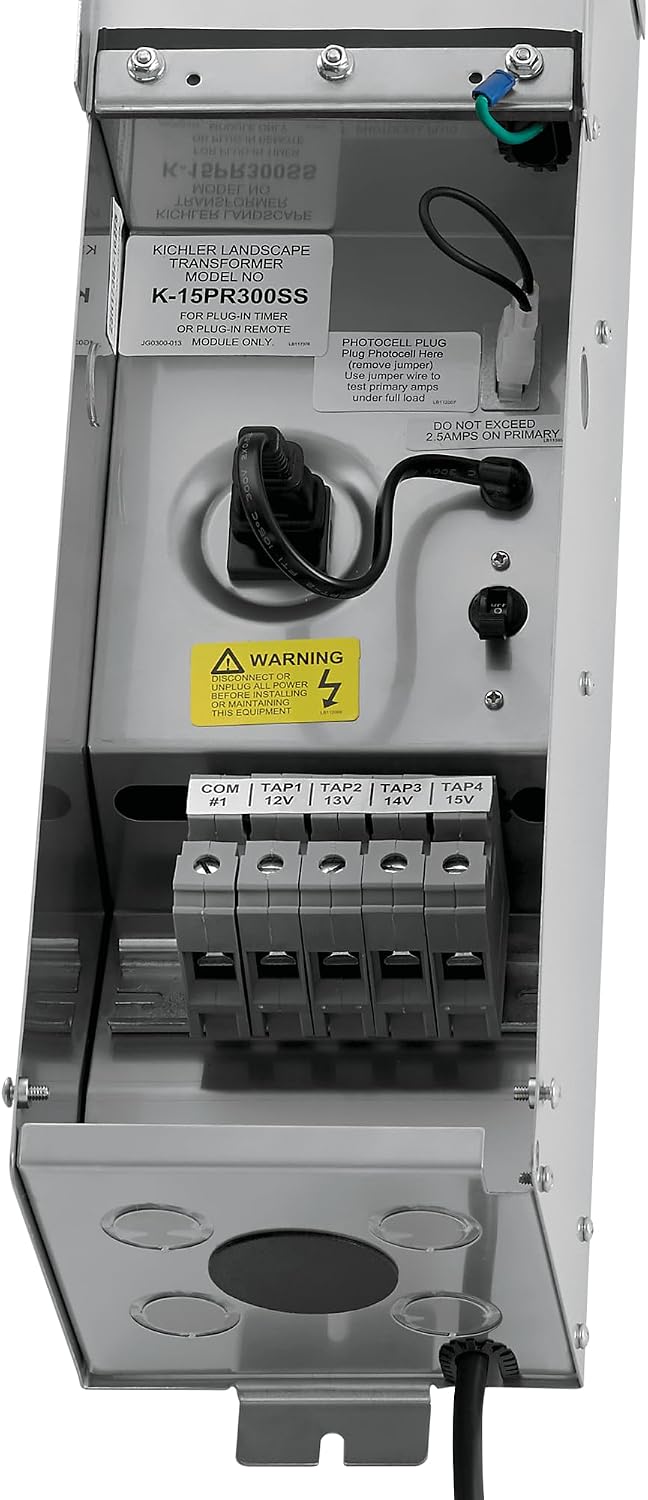 Kichler Pro Series Transformer 300W in Stainless Steel, Compact Outdoor Power Supply, 15PR300SS