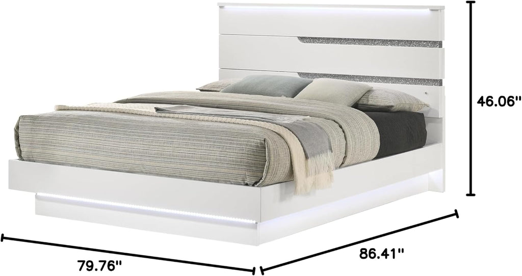 New Classic Furniture Paradox Wood King Bed, White