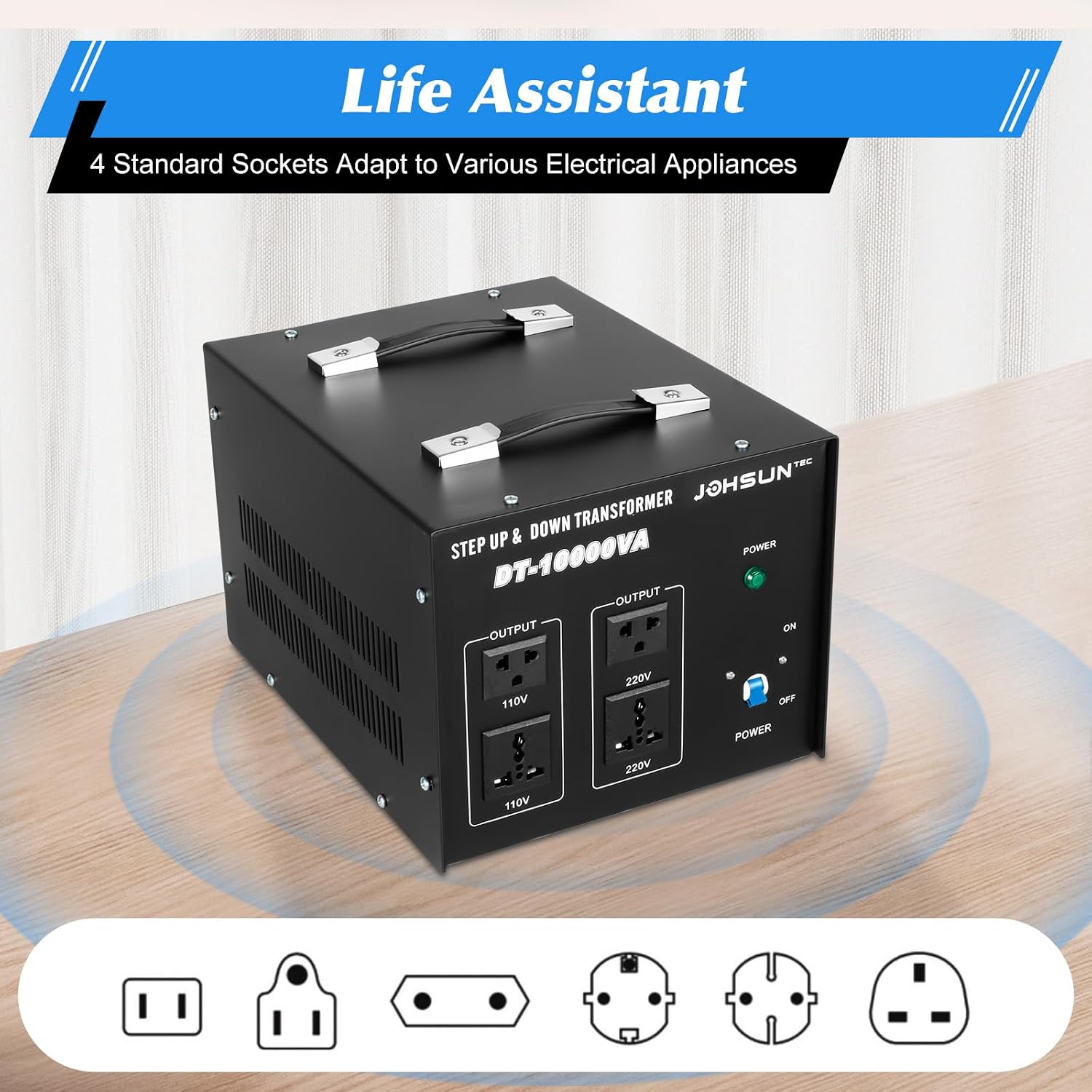 10000W Voltage Converter Transformer Step Up/Down 110V/220V Voltage Converter Transformer Power Converters Automatic Voltage Regulator Stabilizer Power Transformers Converters Circuit Breaker