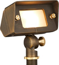 VOLT 10-Pack 12V Gentle Splash Cast Brass Flood Lights (Bronze) & 3W 2700K Warm White G4 LED Bulbs for Low Voltage Landscape Lighting of Outdoor Wall, Garden or Yard