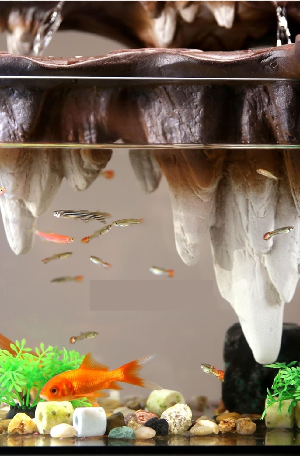 Tabletop Fountains Fish Tank Living Room Water Flow Ornaments Circulating Water Wheel Office Decoration Porch Landscaping Rockery Humidifier Table Top Fountains Indoor(A)