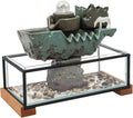 Indoor Fountain Rockery Tabletop Fountain with an Atomizer Elaxation Water Feature Meditation Desktop Fountains for Home Office Decor or Giving 16' x 5'' x 13'' with LED Light & Fish Tank
