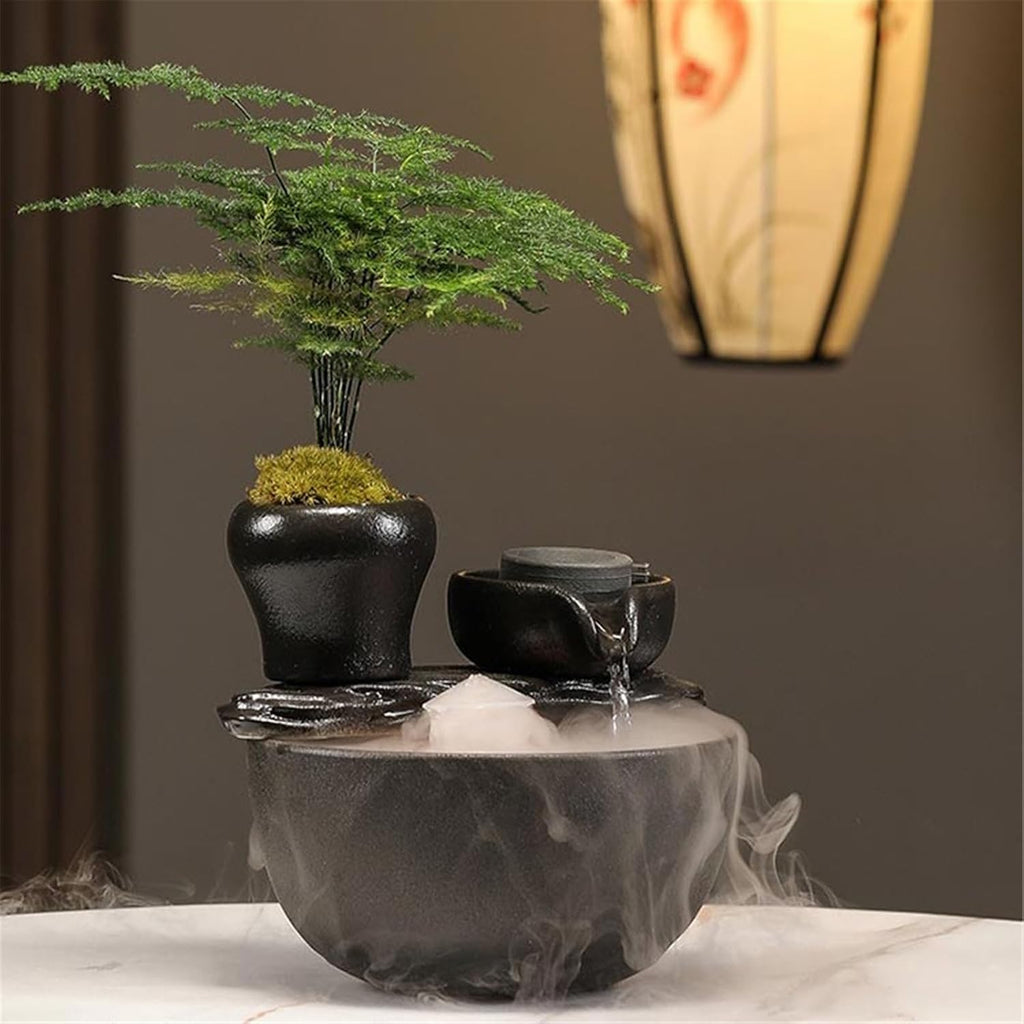Indoor Fountain Office Desktop Small Water Circulation Fish Tank for Home