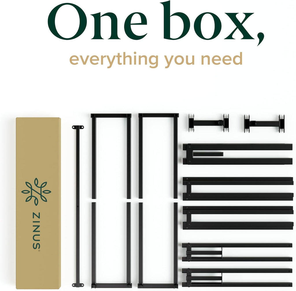 Zinus Joseph 14 Inch Platform Bed Frame, Wood Slat Support, No Box Spring Needed, Eco Friendly WonderBox(TM) Packaging, Easy Assembly, Black, Twin