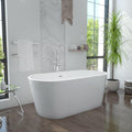 DreamLine Enigma 67 inch L x 31 1/2 inch W x 22 7/8 inch H Freestanding Acrylic Bathtub with Oil Rubbed Bronze Drain