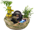 Tabletop Fountains Tabletop Fountain Indoor Small Rockery Waterfalls Fish Tank Tabletop Fountain Desktop Cascading Decoration 7 Inch High Zen Meditation Indoor Waterfall