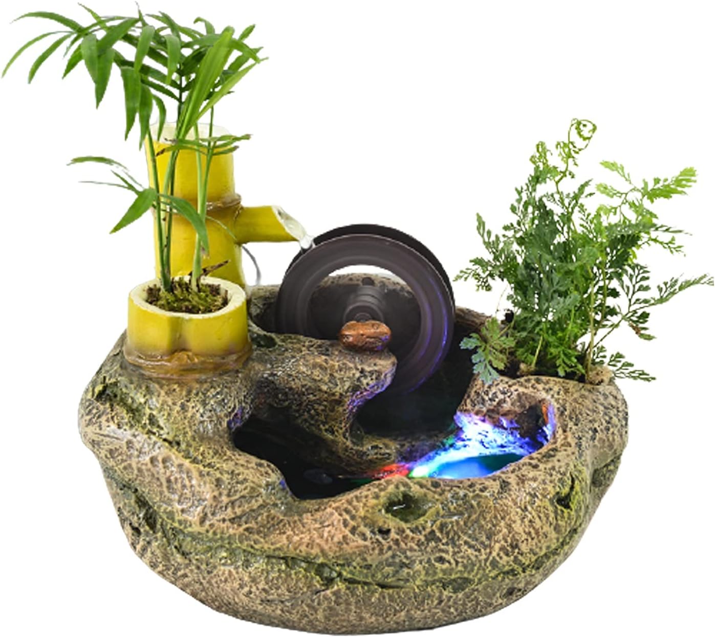 Tabletop Fountains Tabletop Fountain Indoor Small Rockery Waterfalls Fish Tank Tabletop Fountain Desktop Cascading Decoration 7 Inch High Zen Meditation Indoor Waterfall