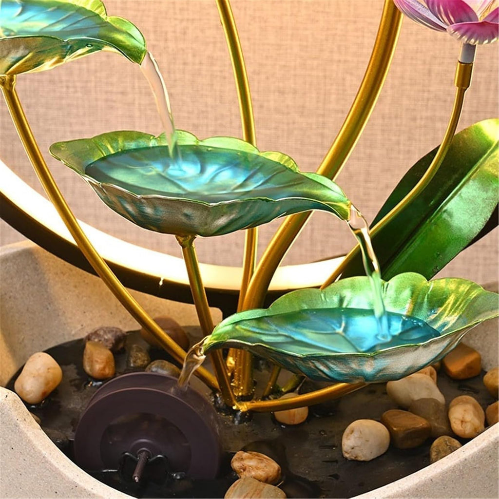 Tabletop Fountain Indoor Tabletop Tiered Water Fountain 5 Level Waterfall Meditation