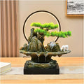 Tabletop Water Fountain Tabletop Water Fountain Rock Falls Fountains Indoor Waterfall Fountain Tabletop Fountains Chinese Artificial Bonsai Interior Decorations with LED Light Indoor Fountain(Small)