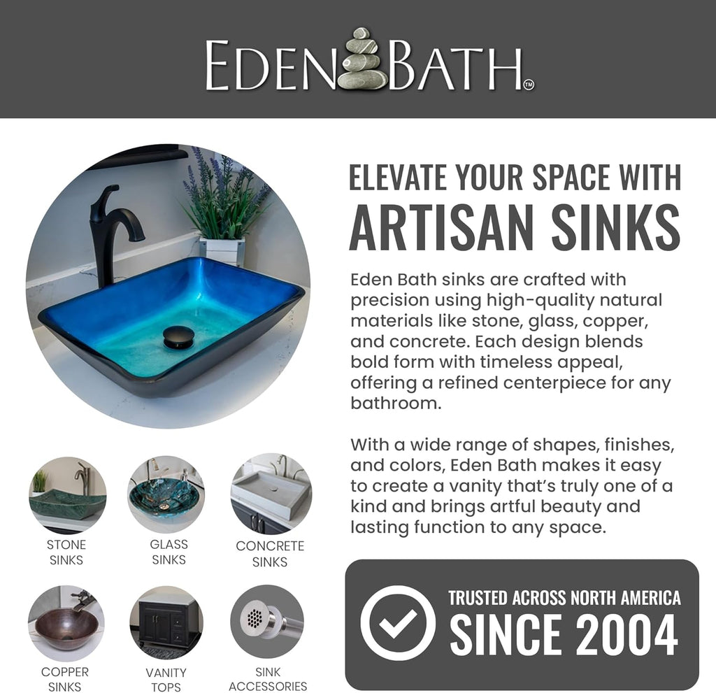 Eden Bath Round Freeform Vessel Sink, Honed Dark Emperador Marble - Stylish Bathroom Sink