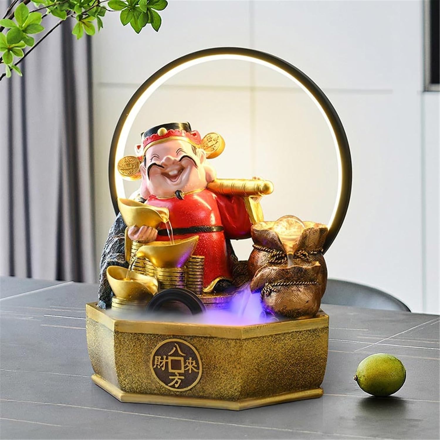 Tabletop Fountain Feng Shui Relaxation Desktop Fountain for Home and Office Indoor Spaces Decor