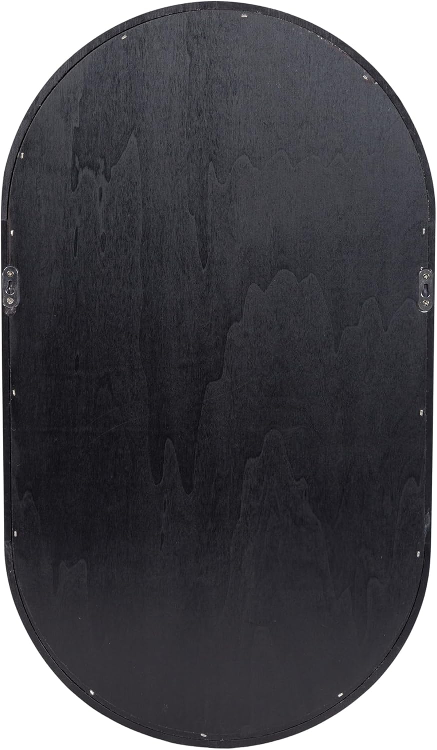 Kate and Laurel Hutton Modern Capsule Wall Shelf; 16 x 28; Black; Minimal Round Oval Wall Shelves for Above Toilet Bathroom Storage