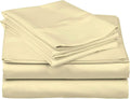 Cotton Home- 5 Pieces Split King Size Ivory Color Sheet Set – Soft Quality Luxury 18 Inch Deep Pocket & Bedding Set with Flat Sheet, Fitted Sheet, 2-Pillow Covers(20' x 30') Inches