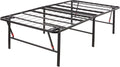 Amazon Basics Foldable Metal Platform Bed Frame, Noise-Free Mattress Foundation with Tool-Free Assembly, 18 Inches High, Sturdy Steel Frame, No Box Spring Needed, Twin Size, Black