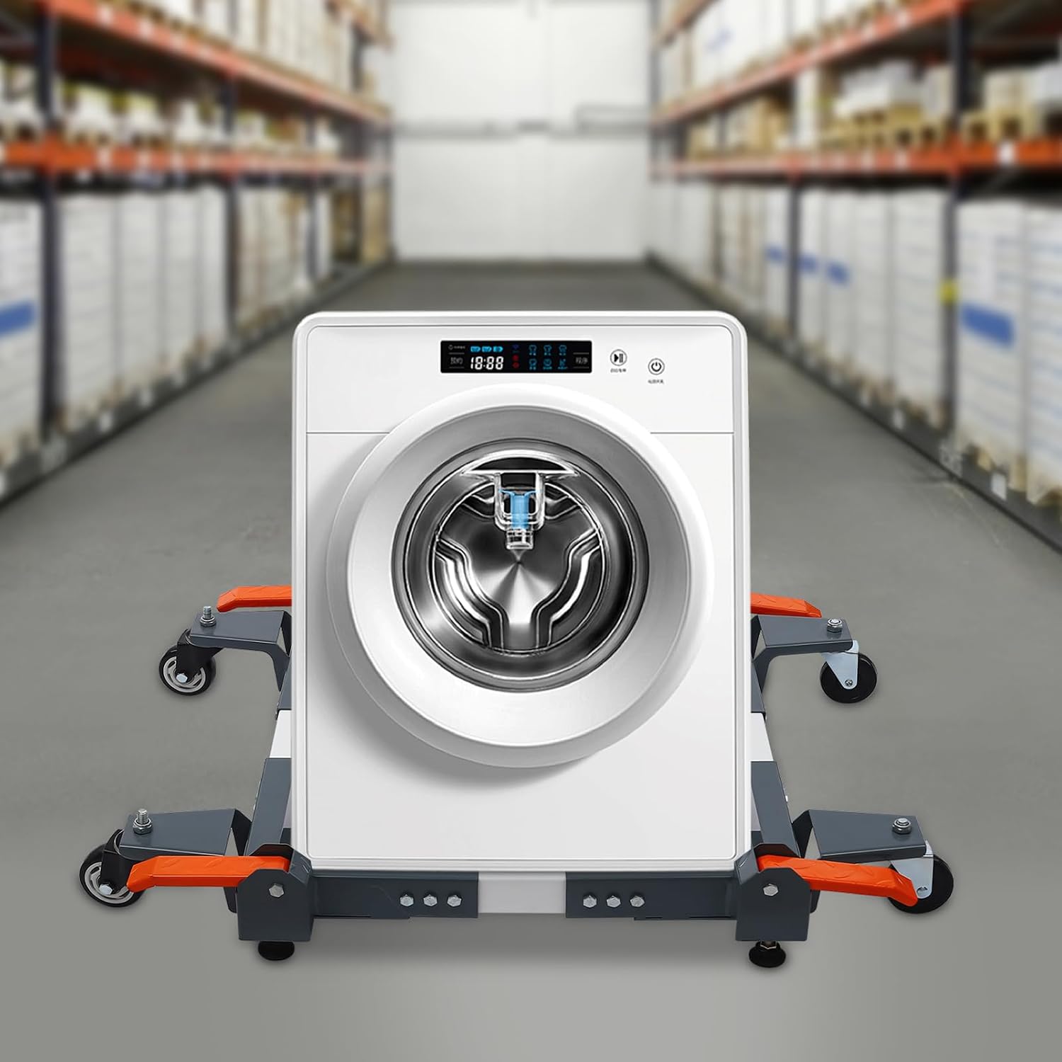 1500LBS Universal Mobile Base, Grey Adjustable Mobile Base W/ 4 Universal Wheels, Heavy Duty Mobile Base, Mobile Base Kit, Q235 Steel Mobile Base Machine for Factories and Homes