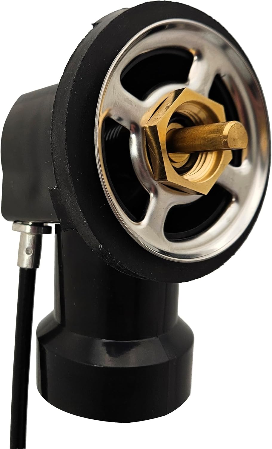 Westbrass A50A35-12 35' SCH. 40 ABS Cable Driven Bath Drain Trim Kit with Rotary Overflow Cover Knob and Pop-Up Stopper, Oil Rubbed Bronze