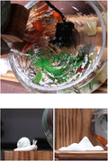 Water Fountains Indoor Feng Shui Ornaments, Flowing Water, Fortune-attracting Glass Fish Tank, Living Room Rockery Fountain, TV Cabinet Desktop Decoration Tabletop Fountain