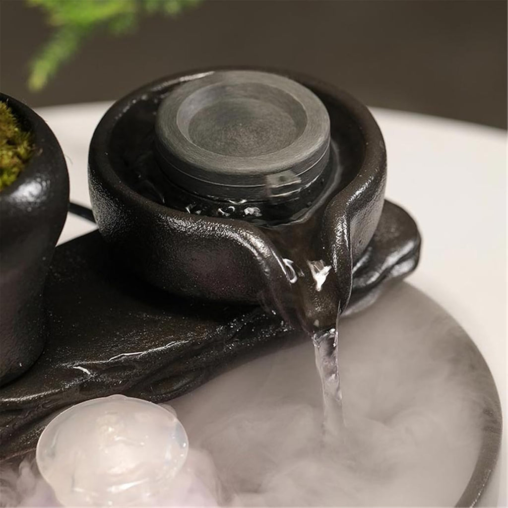Indoor Fountain Office Desktop Small Water Circulation Fish Tank for Home