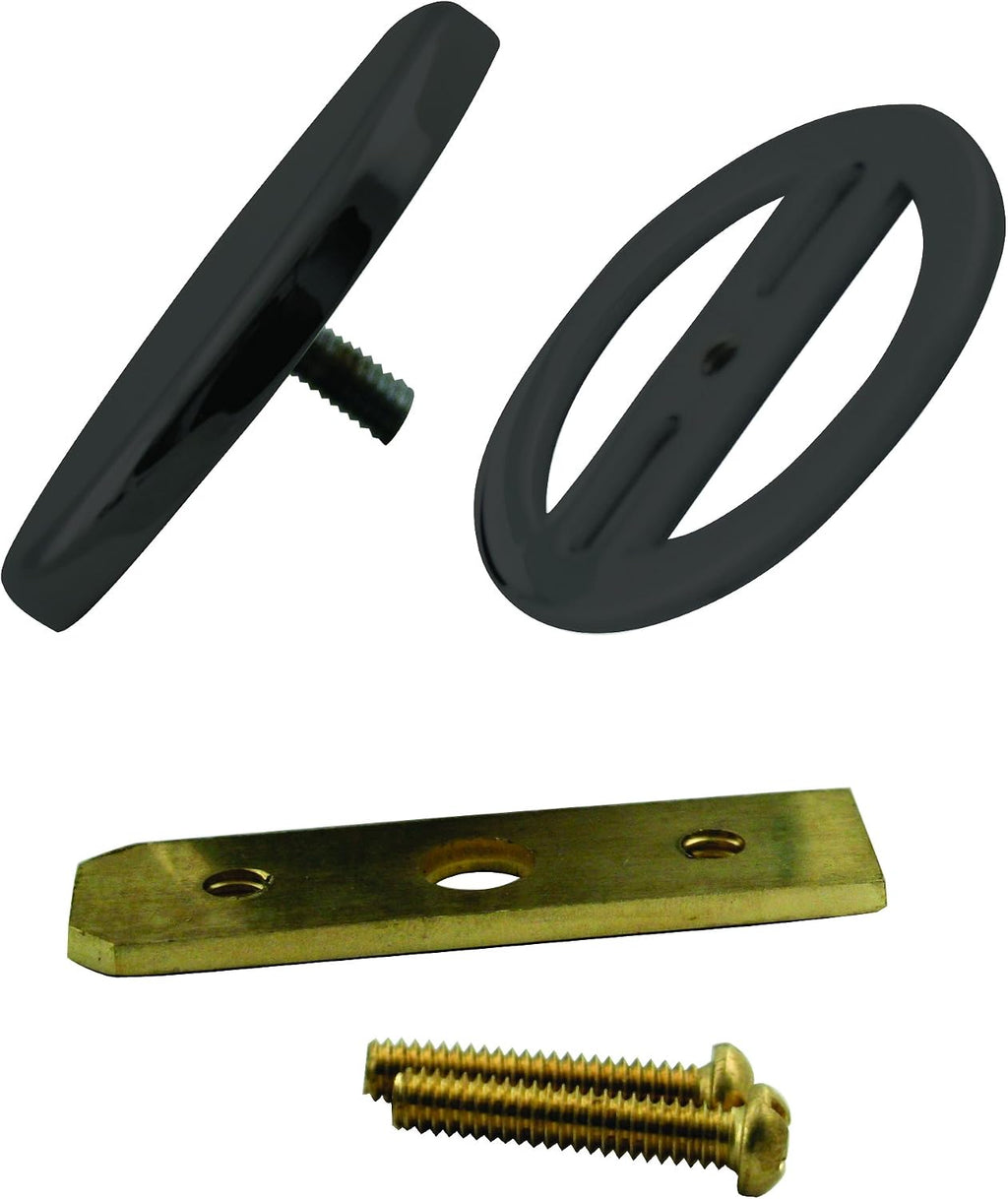 Westbrass D3221HK-62 22-1/2' Brass Bath Waste & Overflow Assembly with Twist & Close Drain Trim and No-Hole Elbow, Matte Black