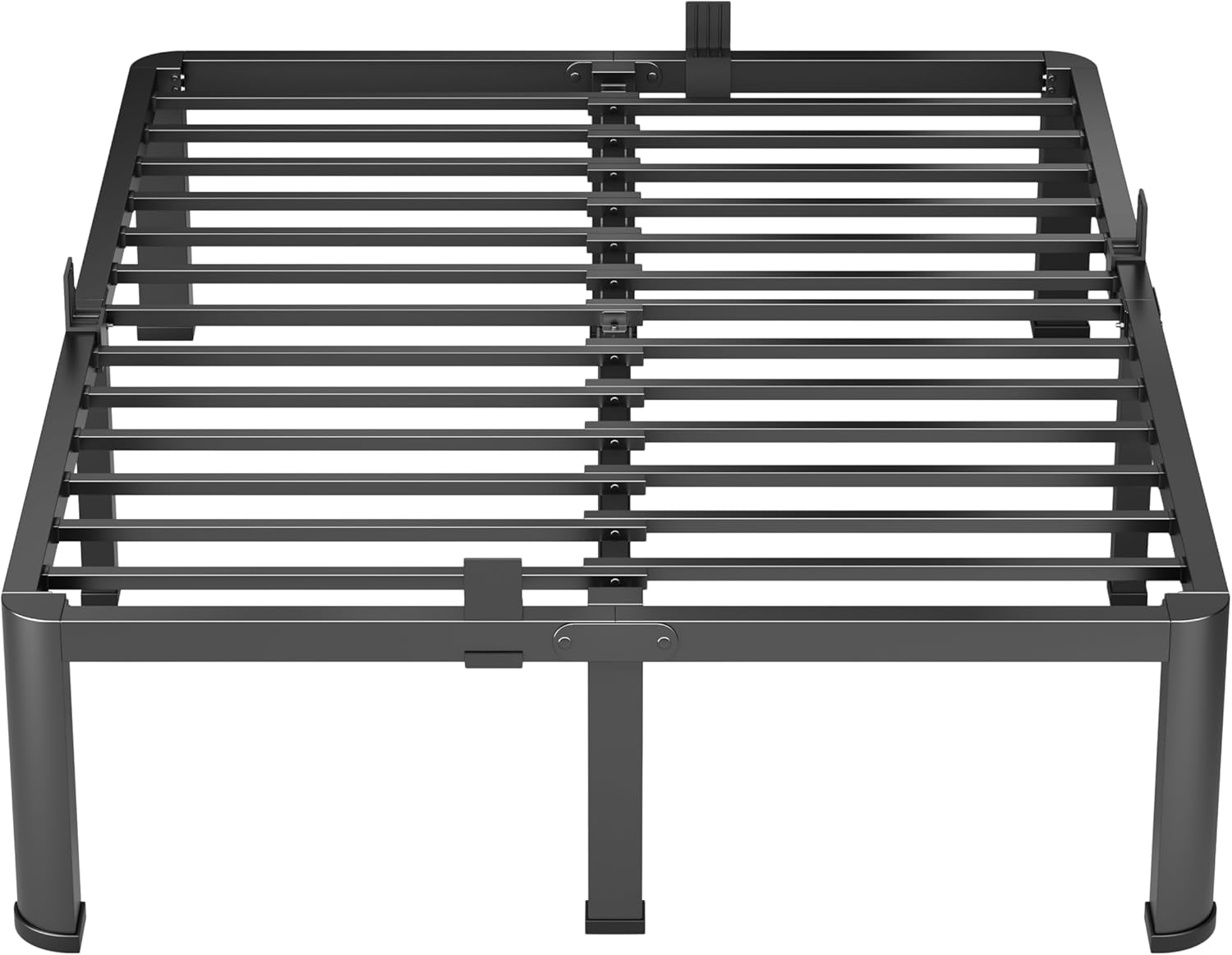 VIPSHOW 12 Inch King Heavy Duty 3500 lbs Bed Frame with Round-Corner Legs & Anti-Squeak Design – Quick Assembly Metal Platform, No Box Spring Needed