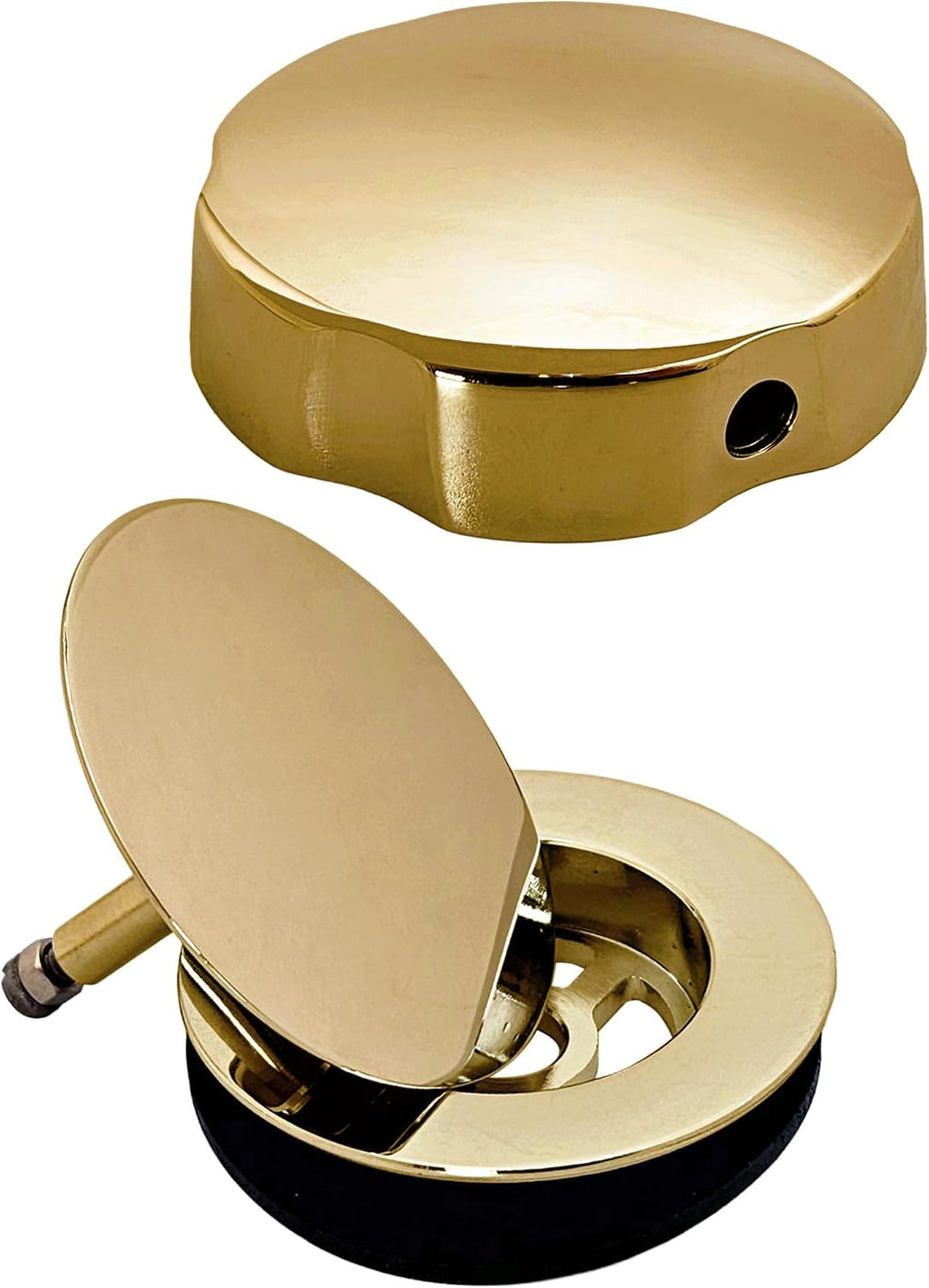Westbrass Sch. 40 PVC 27 in. Cable Drive Bath Waste - Ball Joint Head, Polished Brass, D50P27BJ-01