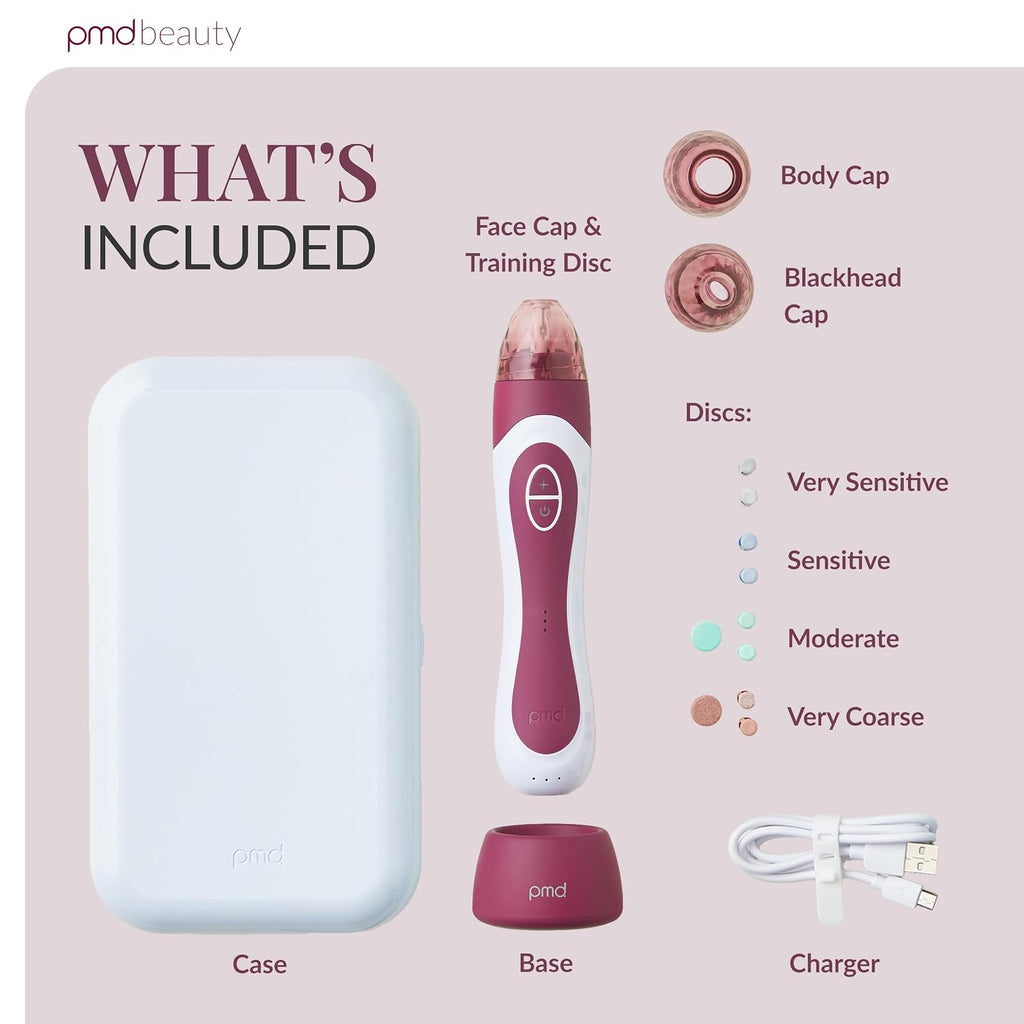 PMD Beauty Personal Microderm Elite Pro - At-Home Use, Facial Exfoliator Tool, Microdermabrasion Machine Kit for Face and Body Skincare