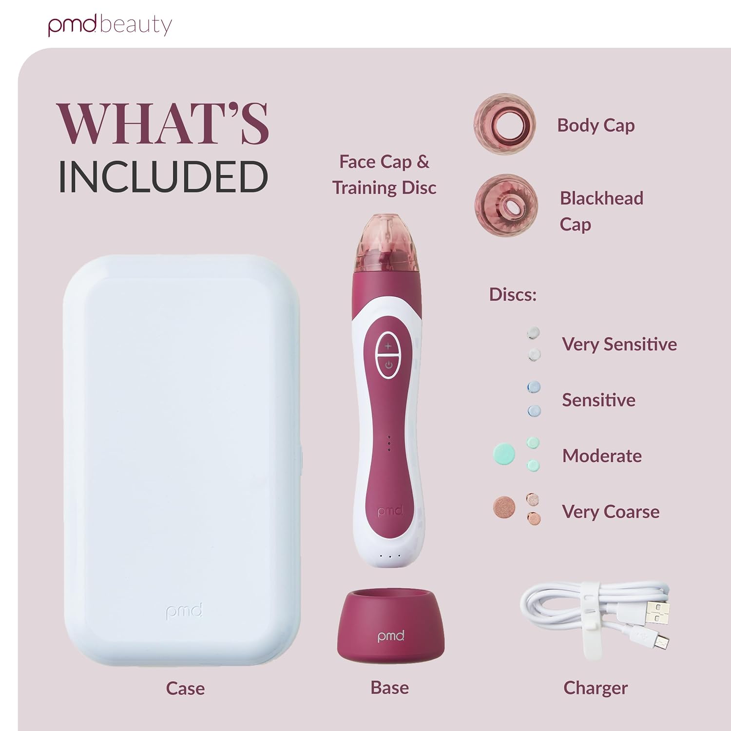 PMD Beauty Personal Microderm Elite Pro - At-Home Use, Facial Exfoliator Tool, Microdermabrasion Machine Kit for Face and Body Skincare